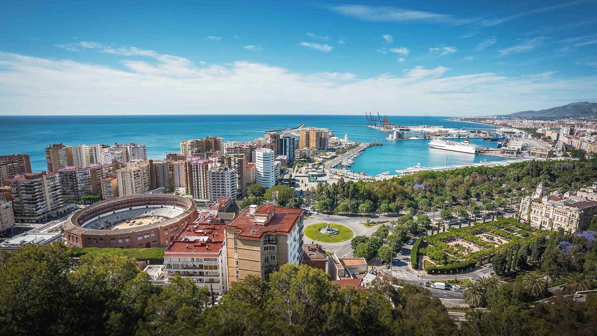 Vista panorámica de Málaga